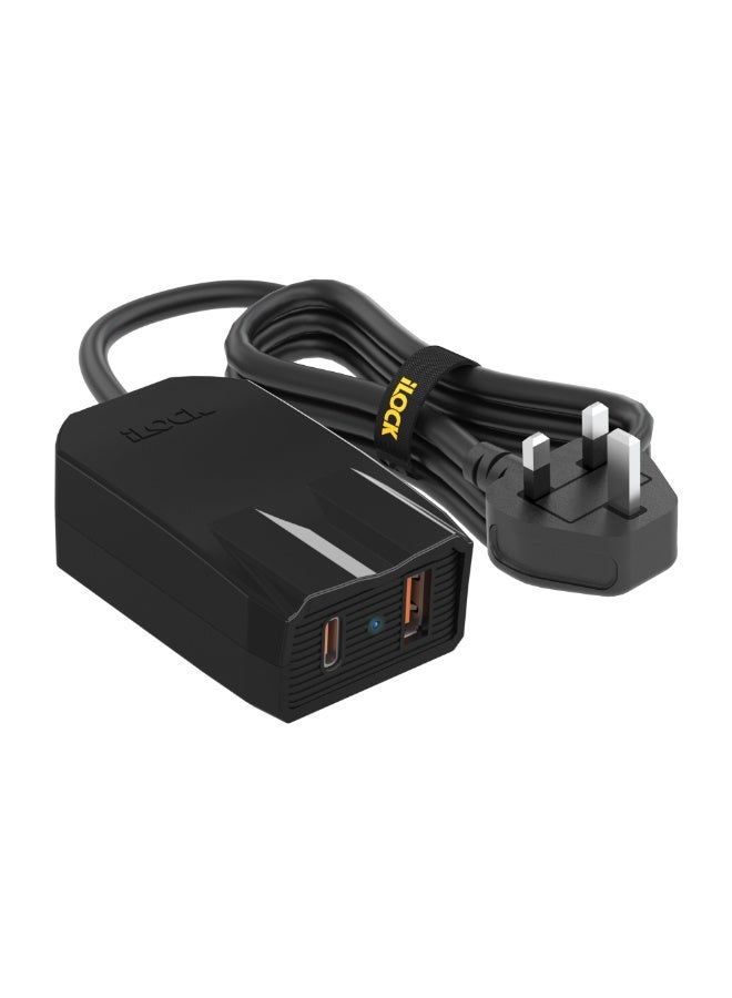 آي لوك شاحن صغير (إصدار الخليج) | USB-C+USB-A | شحن سريع 1.5 متر - Image 1